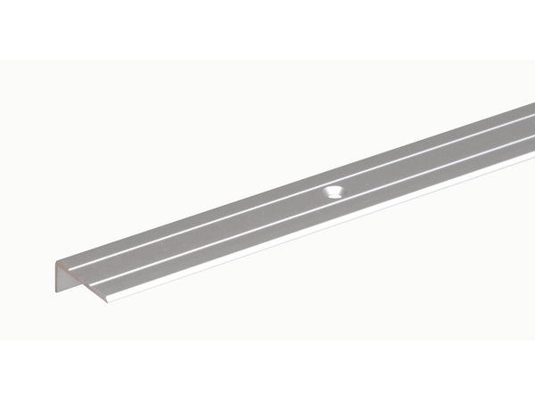 Nez de marche 25x20x1,5 100cm aluminium anodisé argent