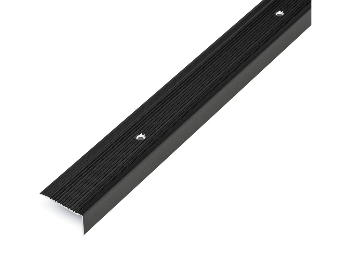 Trapbescherming 45x23x2,5 mm 100cm aluminium mat zwart