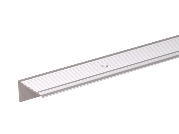 Nez de marche 45x23x2,5 100cm aluminium anodisé argent