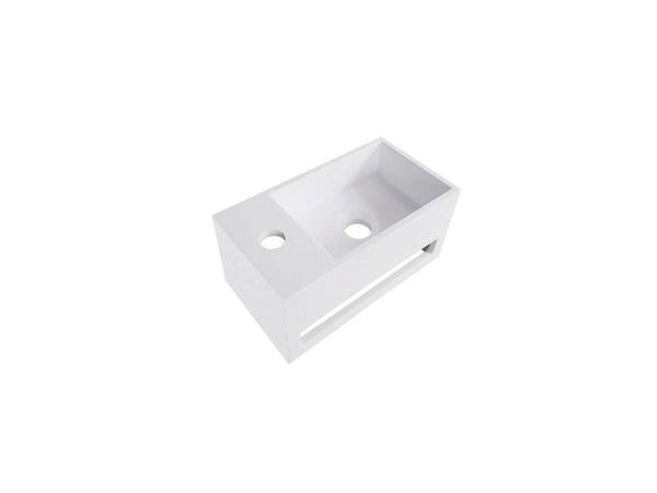 Trevi handenwasser links 35cm solid surface wit