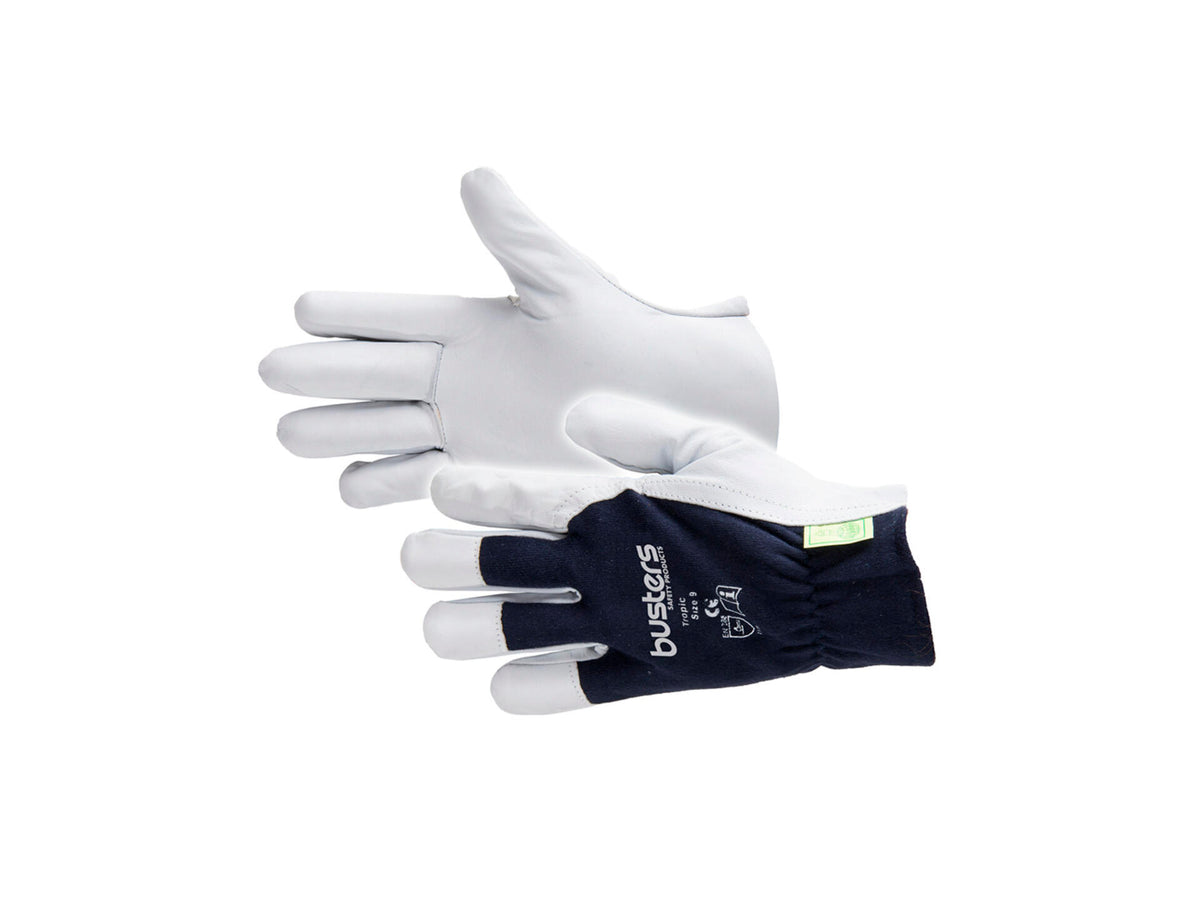 Busters Tropic werkhandschoenen S leer blauw