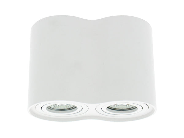 Prolight Tussio spot de plafond LED GU10 2x15 W rond blanc