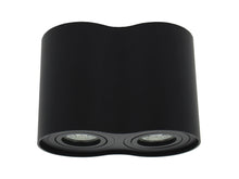 Prolight Tussio spot de plafond LED GU10 2x15 W rond noir