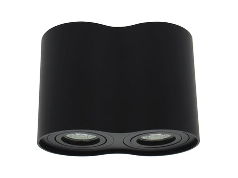 Prolight Tussio LED plafondspot GU10 2x15 W rond zwart