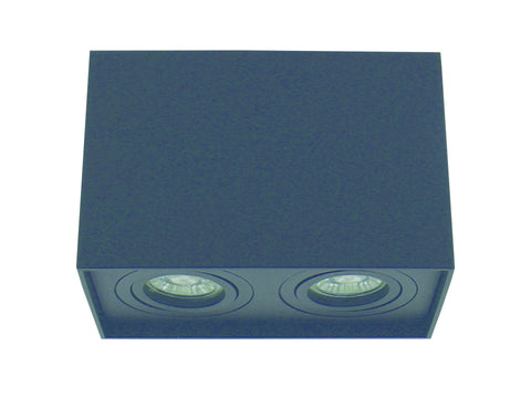Prolight Tussio LED plafondspot GU10 2x15 W vierkant zwart