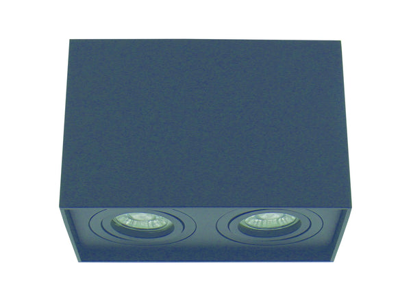 Prolight Tussio spot de plafond LED GU10 2x15 W carré noir