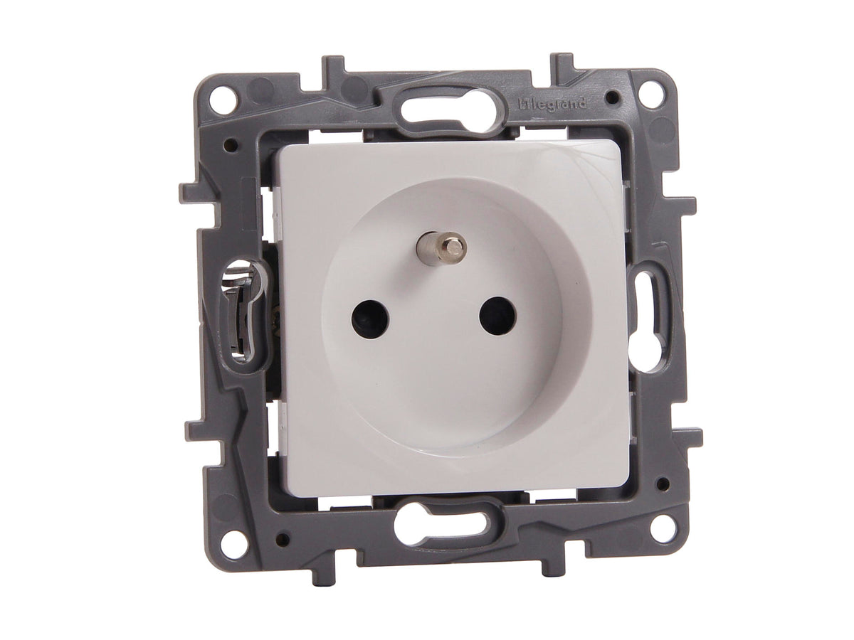 Legrand Tweepolig stopcontact met aarding wit