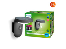 Philips Tyla LED wandlamp solar 1,2W met bewegingssensor antraciet