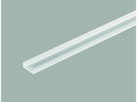 Dumawall+ U-afboordingsprofiel 260cm wit aluminium