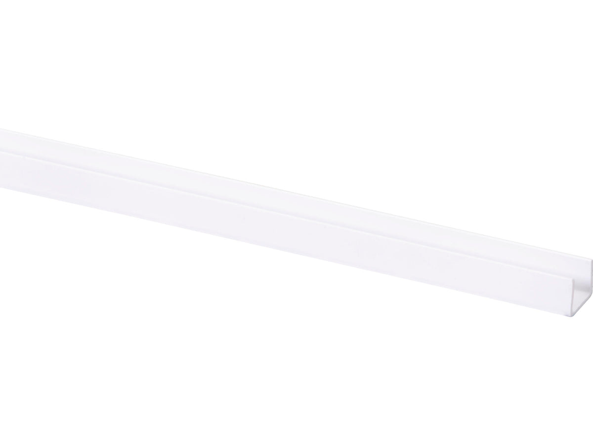 U-profiel 15x12 mm 260cm wit