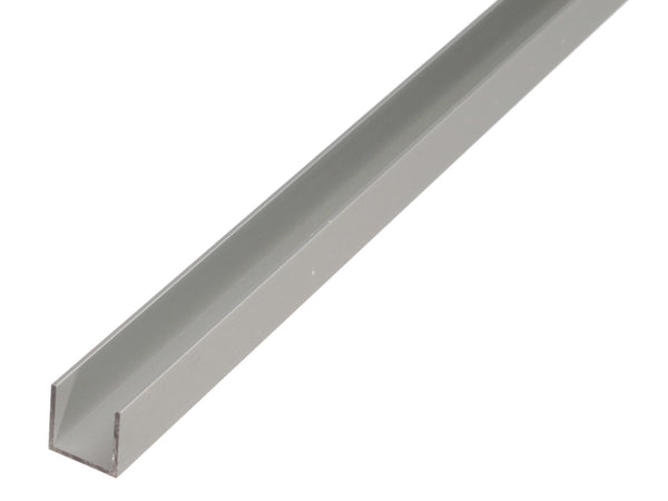 U-profiel 20x20x17x1,5 mm 200cm geanodiseerd aluminium zilver