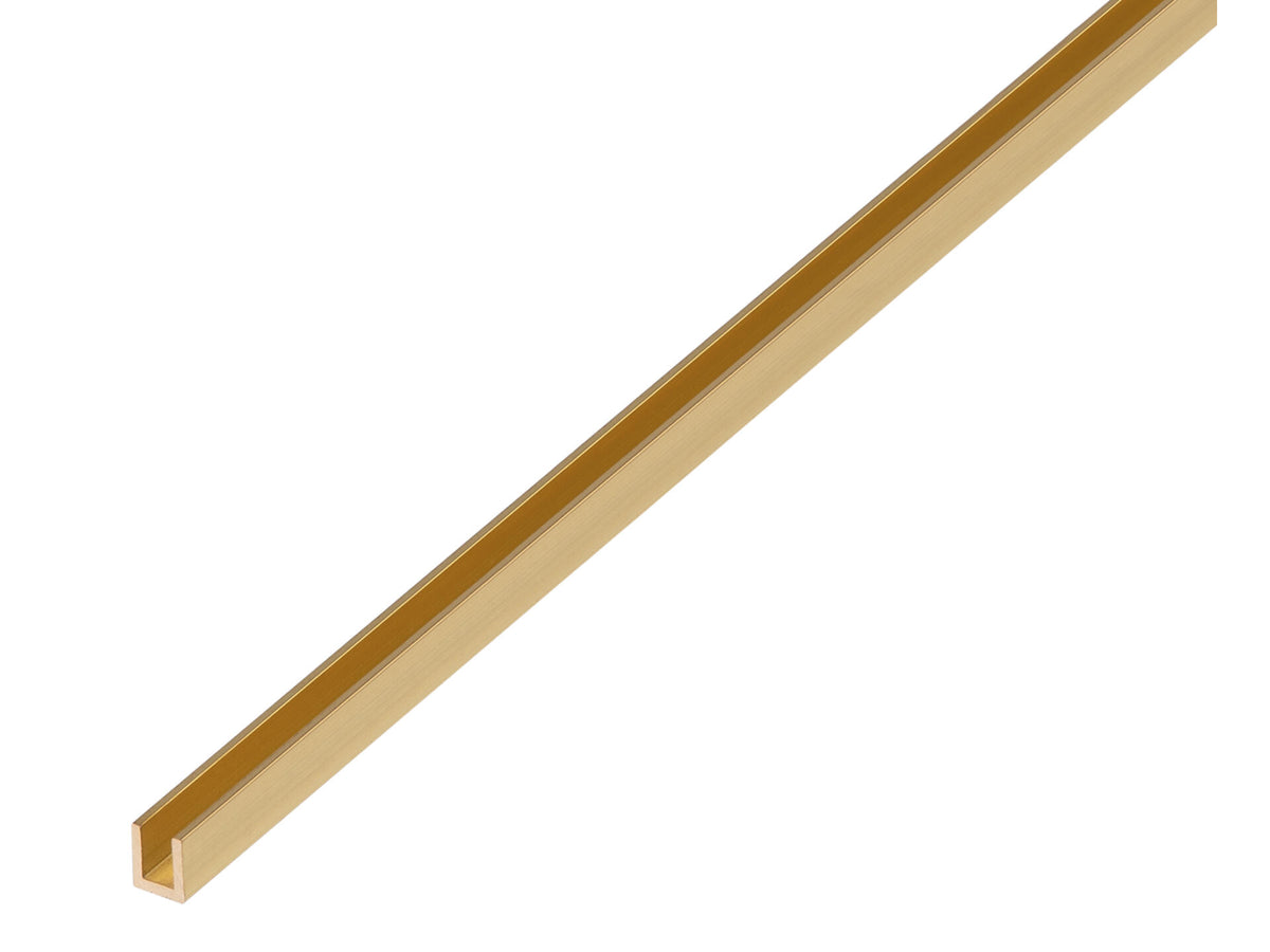U-profiel 6x6x4x1 mm 100cm messing