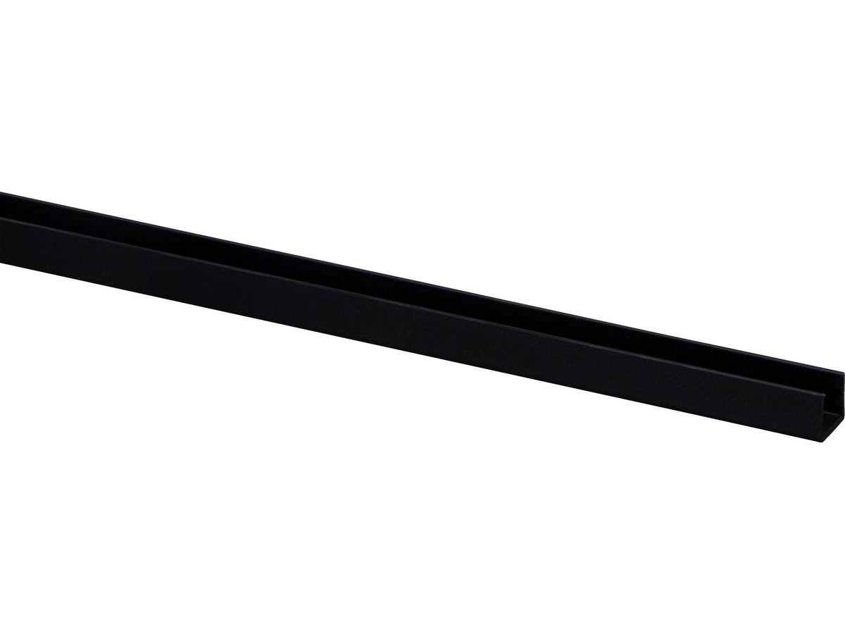 U-profiel kunststof 10x13 mm 260cm zwart