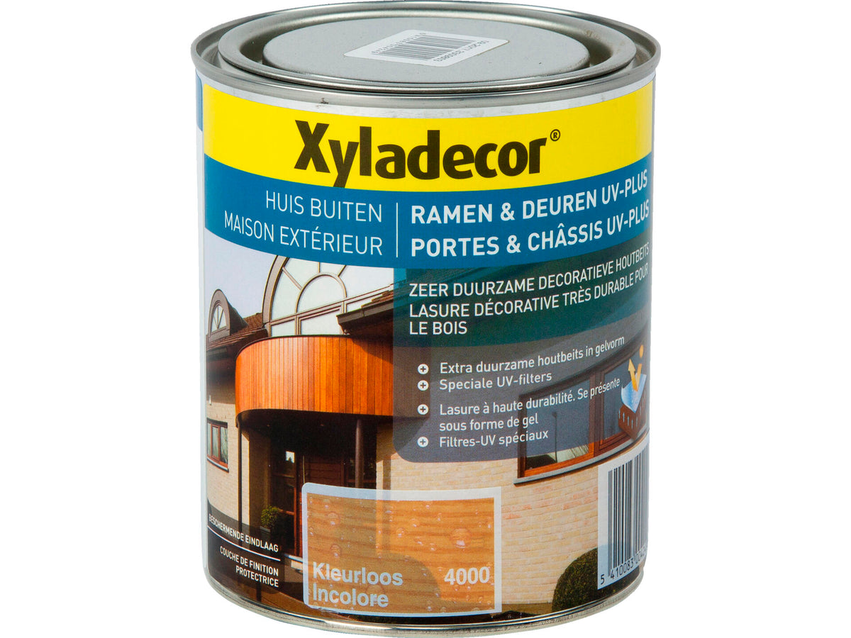 Xyladecor UV-plus houtbeits ramen & deuren 0,75l kleurloos