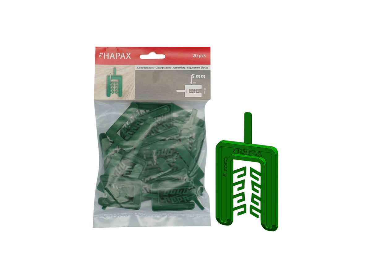 Uitvulplaatje 40x55x5 mm groen 20 stuks