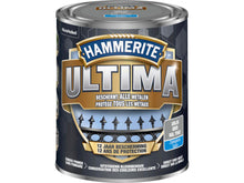 Hammerite Ultima metaallak zijdeglans 0,75l grijs