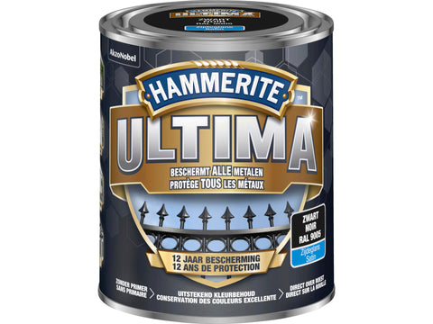 Hammerite Ultima metaallak zijdeglans 0,75l zwart