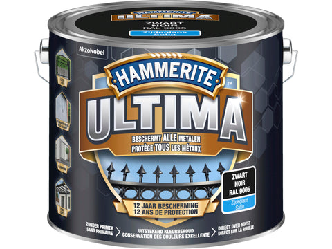 Hammerite Ultima metaallak zijdeglans 2,5l zwart
