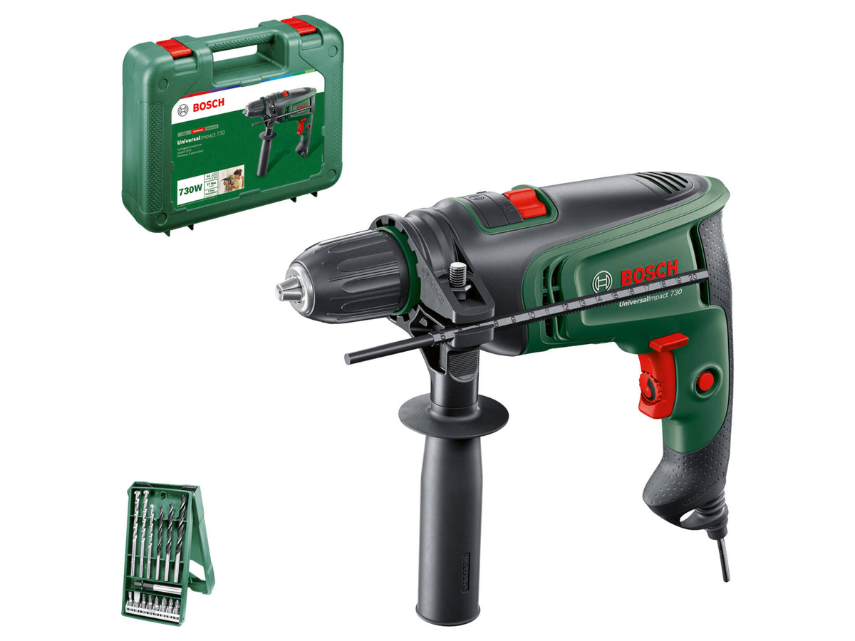 Bosch UniversalImpact 730 klopboormachine 730W + 15 accessoires