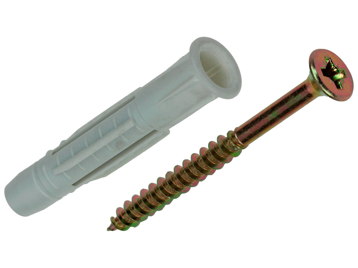 Mack Universele pluggen PE 10mm en schroef 6x70 mm 6 stuks