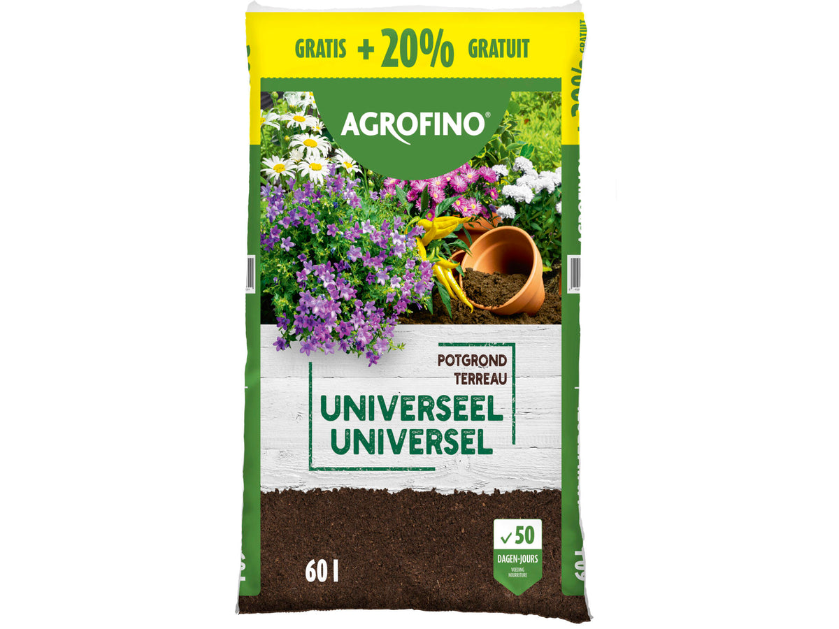 Agrofino Universele potgrond 60l + 20% gratis