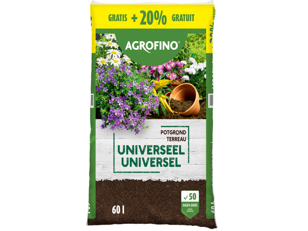 Agrofino Universele potgrond 60l + 20% gratis
