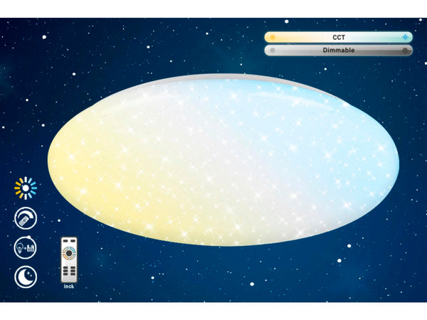 VERB CCT-led-plafondlamp met sterrenhemeleffect