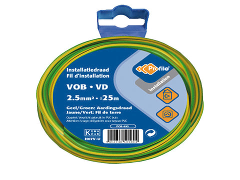 Profile VOB-kabel 1G 2,5mm² 25m geel-groen