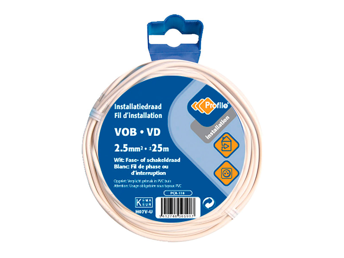 Profile VOB-kabel 1G 2,5mm² 25m wit