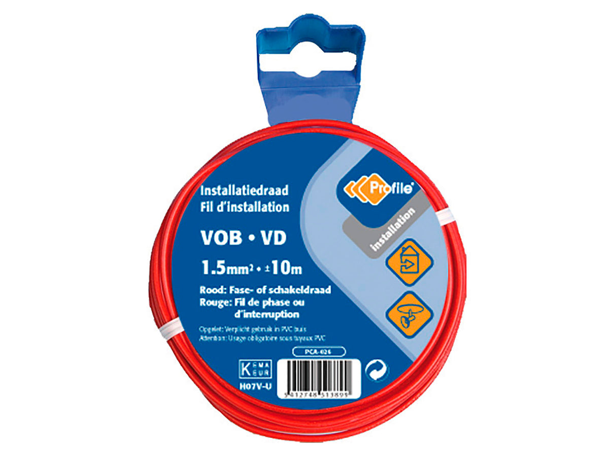Profile VOB-kabel 1,5 10m rood