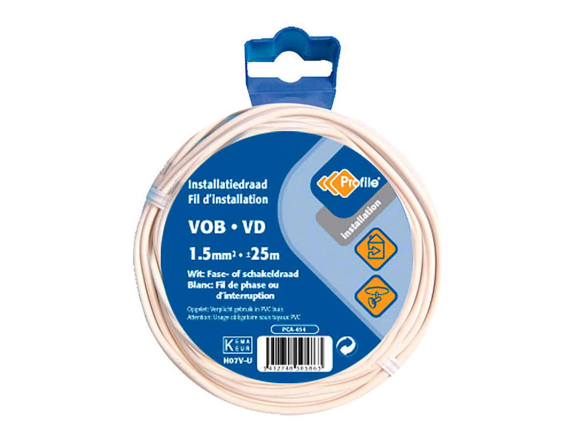Profile VOB-kabel 1,5mm² 25m wit