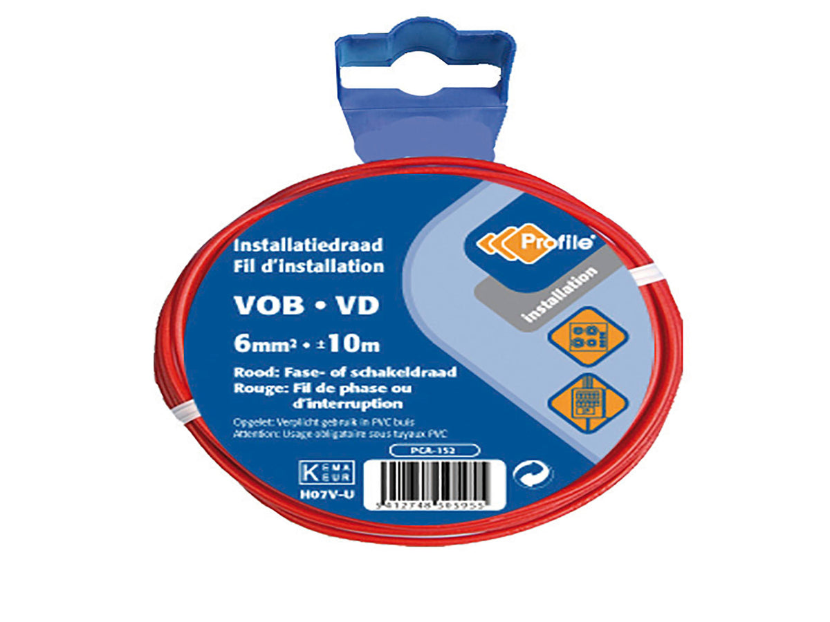 Profile VOB-kabel 6mm² 10m rood