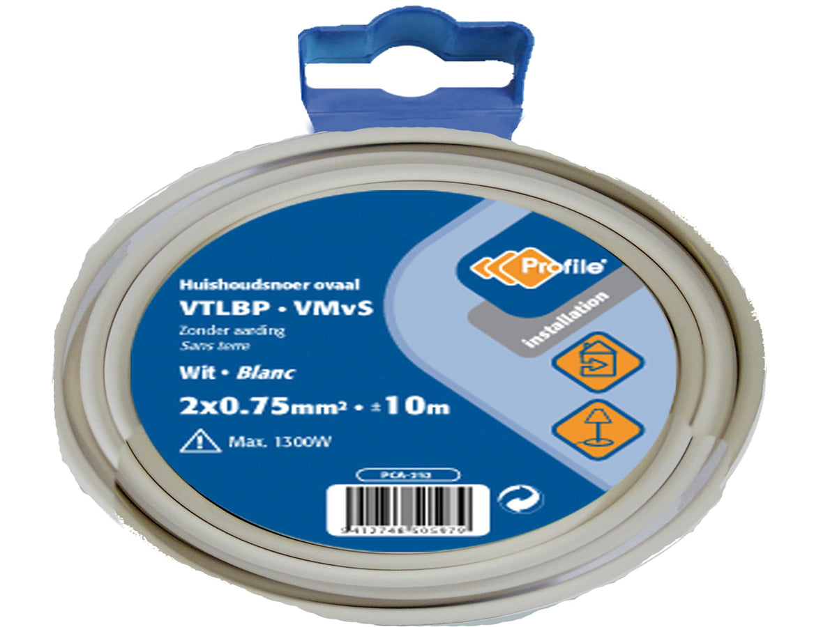 Profile VTLBP-draad 2G 0,75mm² 10m wit