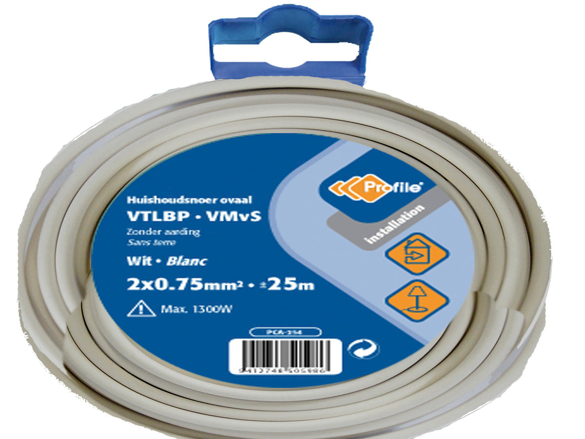 Profile VTLBP-draad 2G 0,75mm² 25m wit