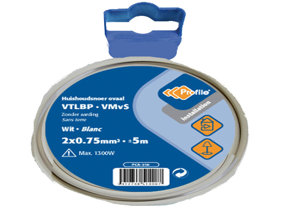 Profile Fil VTLBP 2G 0,75mm² 5m blanc