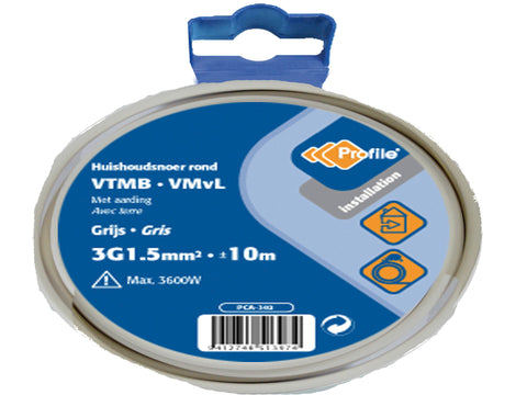 Profile VTMB-draad 3G 1,5mm² 10m grijs