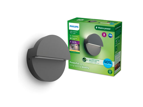 Philips Valor LED wandlamp 4,3W antraciet