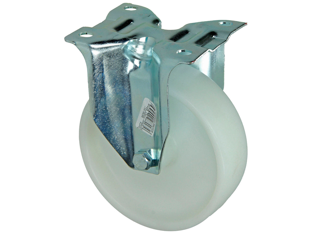 Mack Vast wiel 125mm met plaat en glijlager nylon