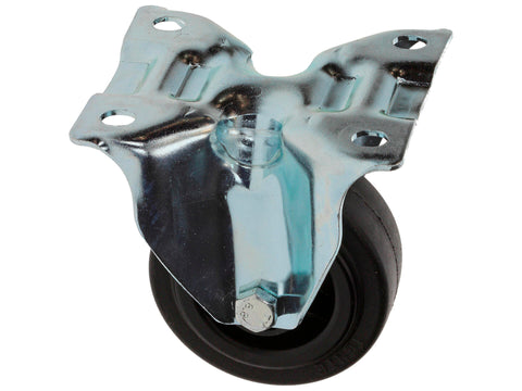 Mack Vast wiel 80mm met plaat en rollager rubber