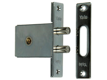 Yale Serrure à mortaiser avec clé en croix dormant double rond avec accessoires de fixation