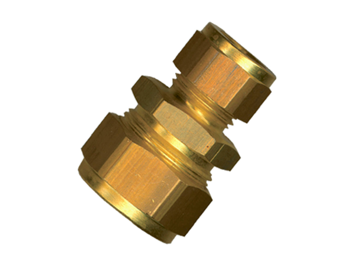 Saninstal Verloopmof knelkoppeling 15x10 mm messing