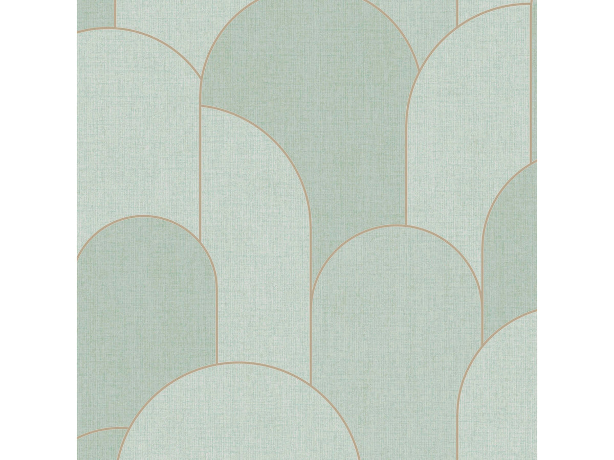 Vliesbehang geo arche groen 53cm x 10m