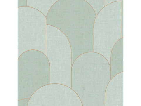 Vliesbehang geo arche groen 53cm x 10m