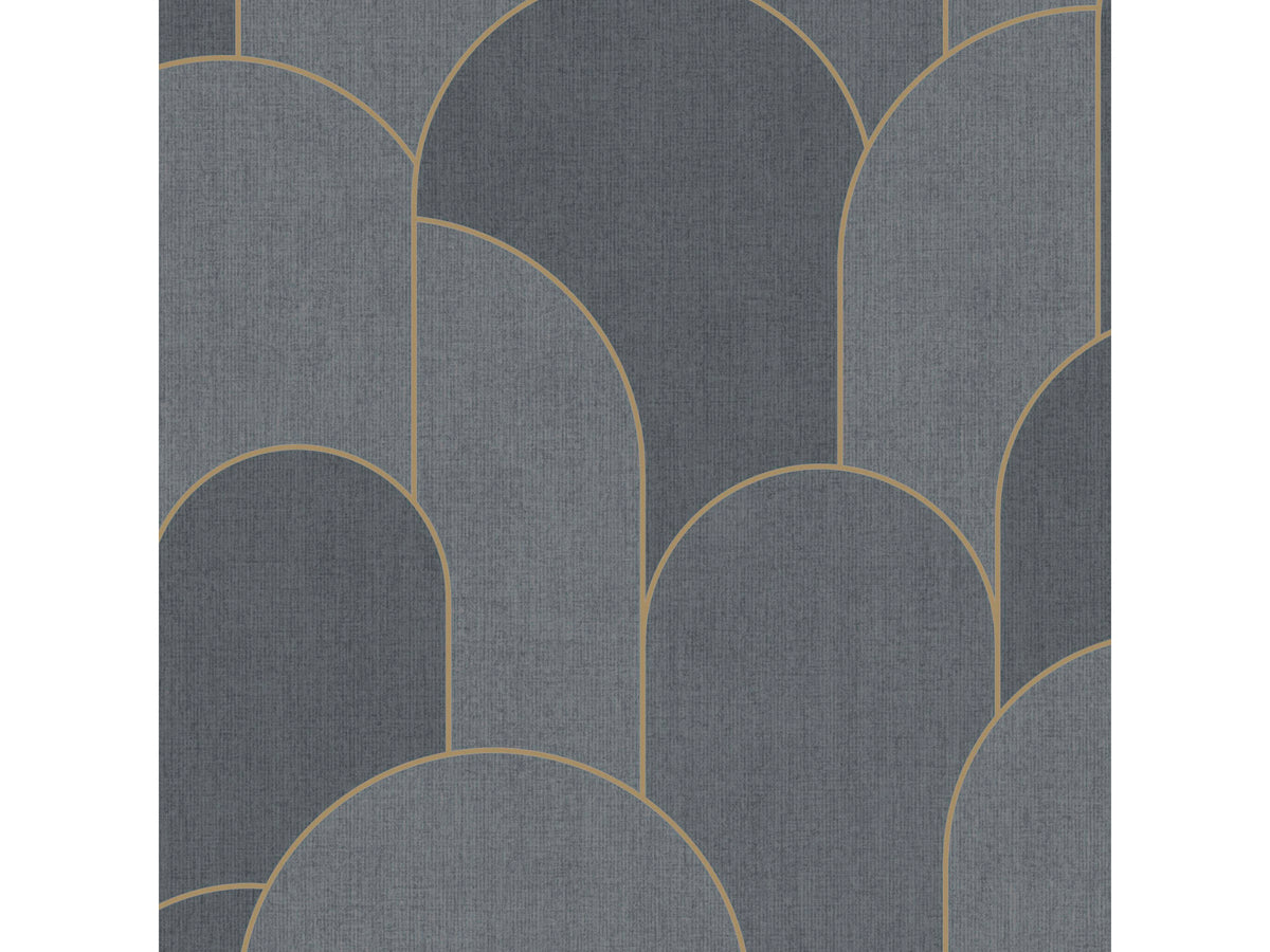 Vliesbehang geo arche zwart 53cm x 10m