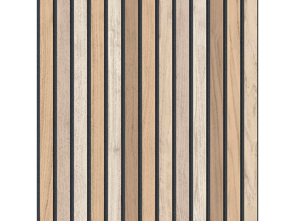 papier peint intissé panneaux bois brun 53cm x 10m
