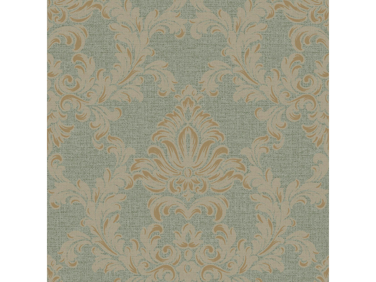 Vliesbehang venezia damask groen 53cm x 10m