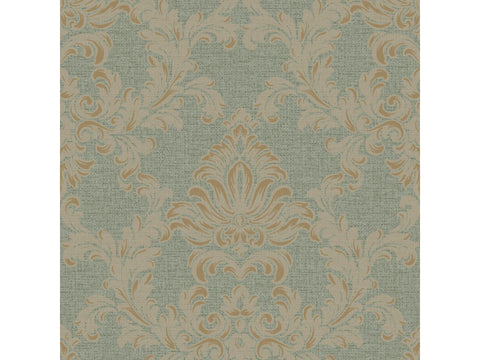Vliesbehang venezia damask groen 53cm x 10m