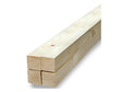 Vurenhout ruw 46x46 mm 270cm 4 stuks