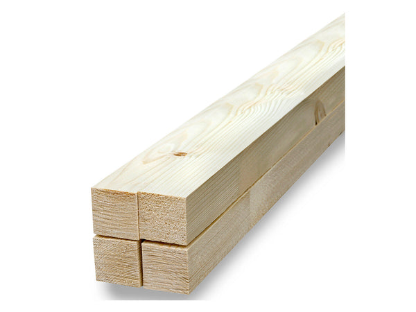 Vurenhout ruw 46x46 mm 270cm 4 stuks