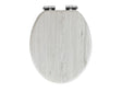 Wenko WC-bril MDF grijs eik